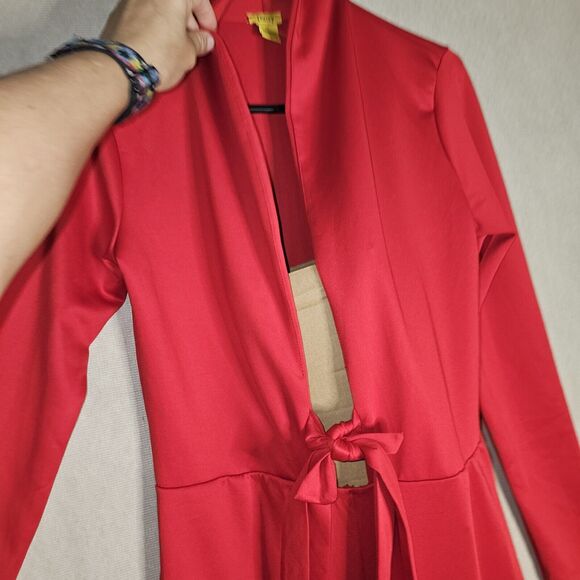 Red Jumpsuit Pants Set By DAISY Vintage Retro Sexy Club Stretchy Glam - Picture 12 of 12